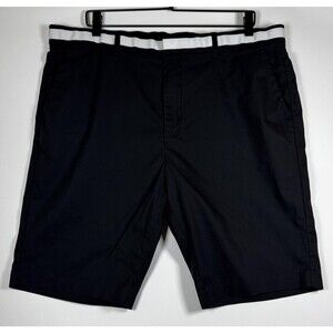 G/FORE Shorts Mens 38 Black White Stripe Golf Performance Stretch Summer Casual